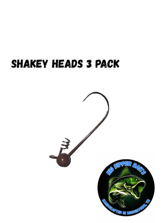 Round Shakey Heads 3 Pack